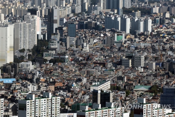 서울시내 주택 밀집지역. 